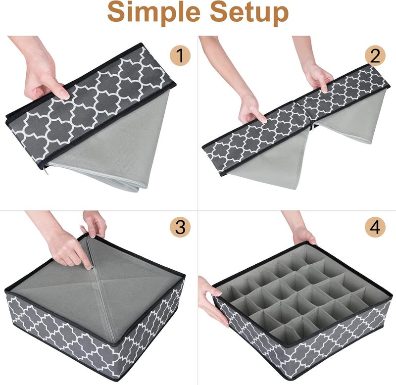 StorMiracle Organizer Divider, Foldable Closet Storage Organizer Basket, and Fabric Organization Bins for Clothes 6 Pack - Image 4